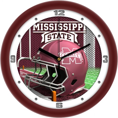 Mississippi State Bulldogs Football Helmet Wall Clock
