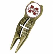 Mississippi State Bulldogs Gold Crosshairs Divot Tool