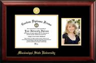 Mississippi State Bulldogs Gold Embossed Diploma Frame with Portrait
