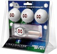 Mississippi State Bulldogs Golf Ball Gift Pack with Kool Tool
