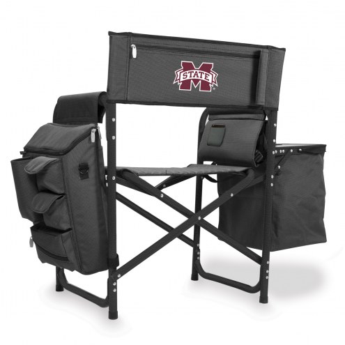 Mississippi State Bulldogs Gray/Black Fusion Folding Chair
