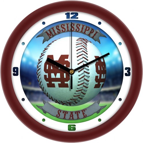 Mississippi State Bulldogs Home Run Wall Clock