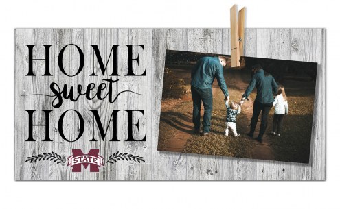 Mississippi State Bulldogs Home Sweet Home Clothespin Frame