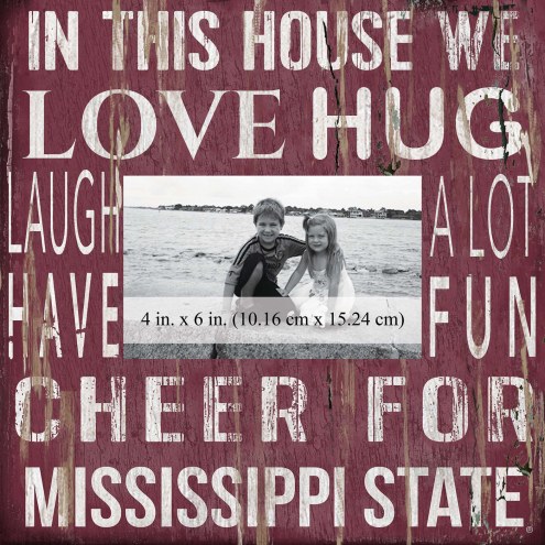 Mississippi State Bulldogs In This House 10&quot; x 10&quot; Picture Frame