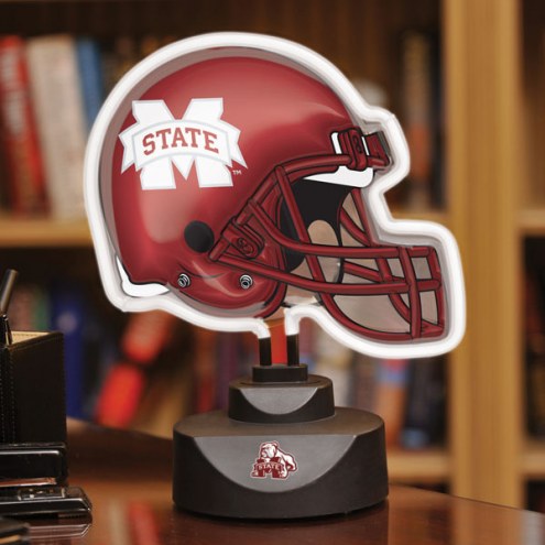 Mississippi State Bulldogs Neon Helmet Desk Lamp