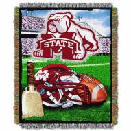 Mississippi State Bulldogs NCAA Woven Tapestry Throw / Blanket