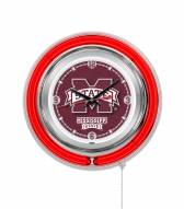 Mississippi State Bulldogs Neon Clock