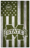 Mississippi State Bulldogs OHT Military Green Flag 11" x 19" Sign