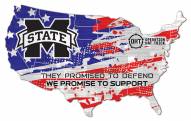Mississippi State Bulldogs OHT USA Shape Cutout Sign