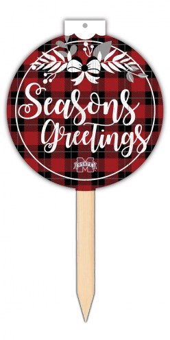 Mississippi State Bulldogs Seasons Greetings with Stake