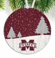 Mississippi State Bulldogs Snow Scene Ornament
