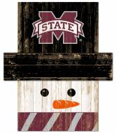 Mississippi State Bulldogs Snowman Head Sign