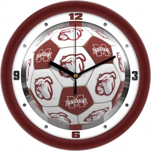 Mississippi State Bulldogs Soccer Wall Clock