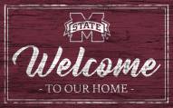 Mississippi State Bulldogs Team Color Welcome Sign
