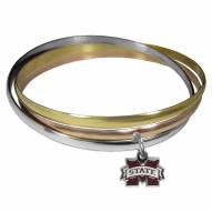 Mississippi State Bulldogs Tri-color Bangle Bracelet