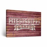 Mississippi State Bulldogs Weathered Canvas Wall Art