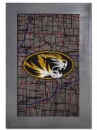 Missouri Tigers 11" x 19" City Map Framed Sign