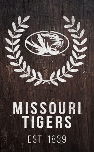 Missouri Tigers 11&quot; x 19&quot; Laurel Wreath Sign