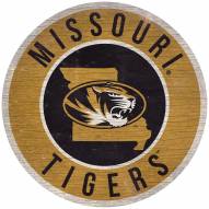 Missouri Tigers 12" Circle with State Sign