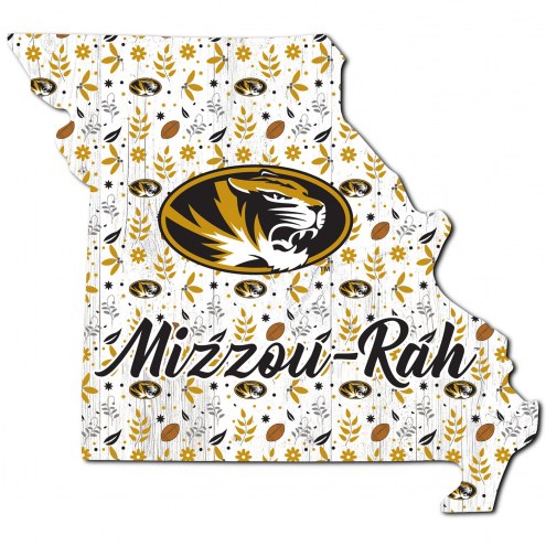 Missouri Tigers 12&quot; Floral State Sign