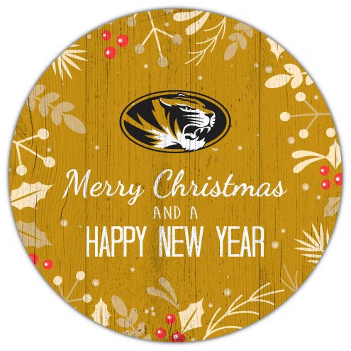 Missouri Tigers 12&quot; Merry Christmas & Happy New Year Sign