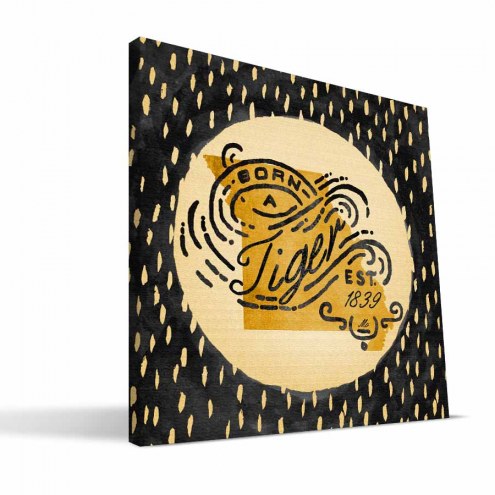 Missouri Tigers 12&quot; x 12&quot; Born a Fan Canvas Print