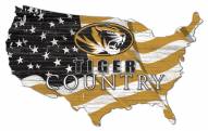 Missouri Tigers 15" USA Flag Cutout Sign
