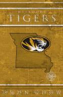 Missouri Tigers 17" x 26" Coordinates Sign