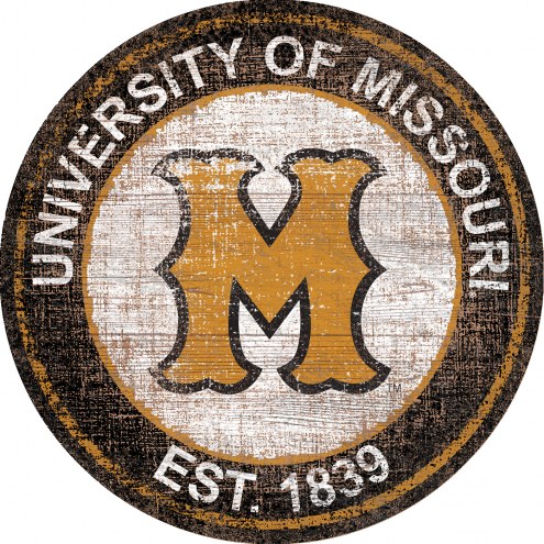 Missouri Tigers 24&quot; Heritage Logo Round Sign
