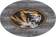 Missouri Tigers 46" Distressed Wood Oval Sign