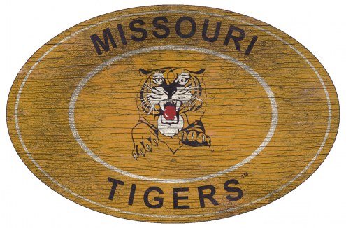 Missouri Tigers 46&quot; Heritage Logo Oval Sign
