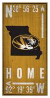Missouri Tigers 6" x 12" Coordinates Sign