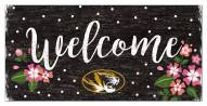 Missouri Tigers 6" x 12" Floral Welcome Sign