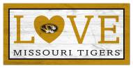 Missouri Tigers 6" x 12" Love Sign