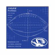 Missouri Tigers Ball Blueprint 10" x 10" Sign