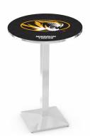 Missouri Tigers Chrome Bar Table with Square Base
