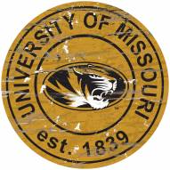 Missouri Tigers Distressed Round Sign