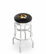 Missouri Tigers Double Ring Swivel Barstool with Ribbed Accent Ring