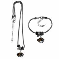 Missouri Tigers Euro Bead Necklace & Bracelet Set