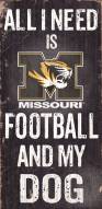 Missouri Tigers Football & Dog Wood Sign