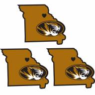 Missouri Tigers Home State Decal - 3 Pack