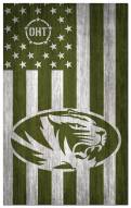 Missouri Tigers OHT Military Green Flag 11" x 19" Sign
