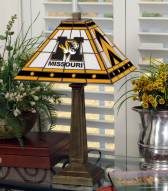 Missouri Tigers Stained Glass Mission Table Lamp