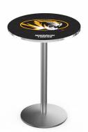 Missouri Tigers Stainless Steel Bar Table with Round Base