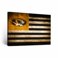 Missouri Tigers Vintage Flag Canvas Wall Art