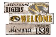 Missouri Tigers Welcome 3 Plank Sign