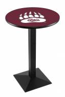Montana Grizzlies Black Wrinkle Pub Table with Square Base