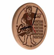 Montana Grizzlies Laser Engraved Wood Clock