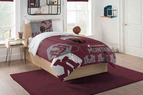 Montana Grizzlies Hexagon Twin Comforter & Sham Set