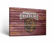 Montana Grizzlies Weathered Canvas Wall Art